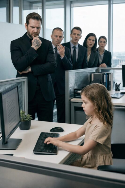 No one paid attention to the quiet young girl — to them, she was nothing more than “the janitor’s daughter.” But when a $500 million deal stood on the verge of collapse, the small USB drive she carried became the reason the CEO was left speechless… and in tears.