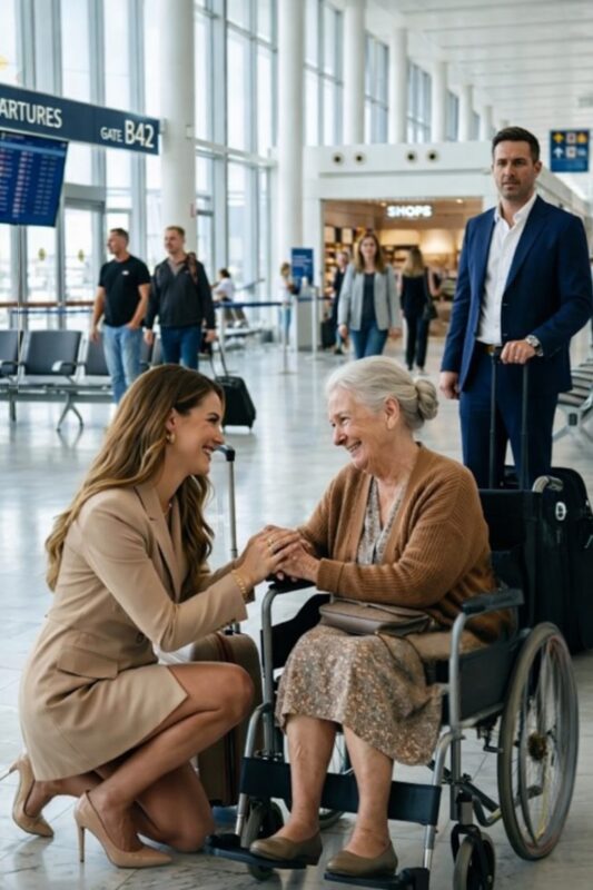 She Skipped Her Flight to Help an Elderly Woman Everyone Passed By—Not Knowing Her Son Was a Billionaire… Months Later, Fate Stepped In ✈️❤️