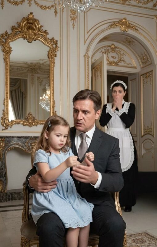 The housemaid’s baby wouldn’t stop crying—until a millionaire lifted her into his arms. What he noticed next made him go completely still.