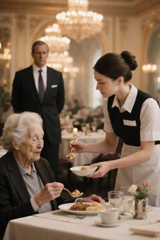 A Billionaire Witnessed a Humble Waitress Tenderly Feed His Mother Battling Parkinson’s—What He Did Next Changed Everything.