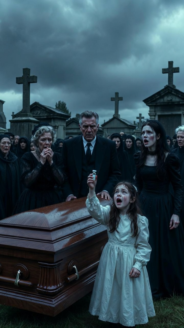 The Little Girl Interrupted the Funeral… Until She Held Up the Vial That Revealed the Truth