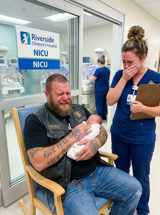 Why A Giant Tattooed Biker Sat In A NICU For Twelve Hours