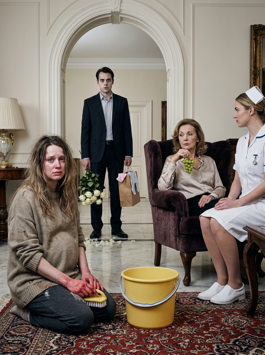 My mother forced my pregnant wife to scrub her arms with bleach while eating grapes - I never imagined turning against my own blood until one phone call and a piece of hidden footage revealed something so disturbing, it destroyed everything we had built.