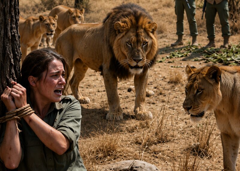 Poachers tied a young woman to a tree to be torn apart by lions and other predators. But when an entire pride of lions emerged from the savannah in response to her desperate screams, something so unexpected happened that the woman nearly lost consciousness from shock...