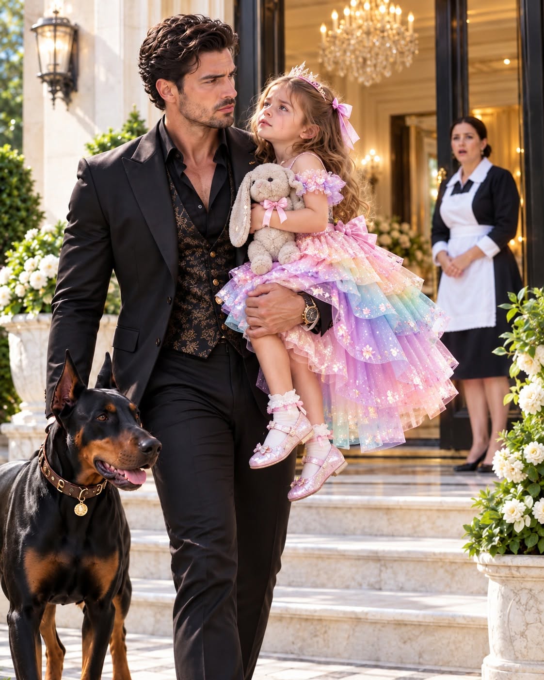 "They Framed a Maid and Thought the Billionaire Wouldn’t Notice—Until His Vicious Guard Dog Chose a Terrified Little Girl Over Everyone Else."