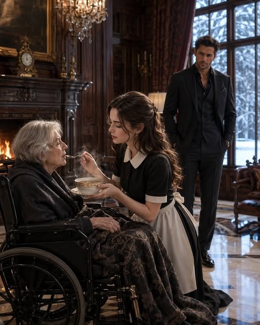 Nobody in the Moretti estate thought twice about the pregnant maid who scrubbed floors until her hands cracked, just as nobody cared about the silent old man abandoned in a freezing room upstairs
