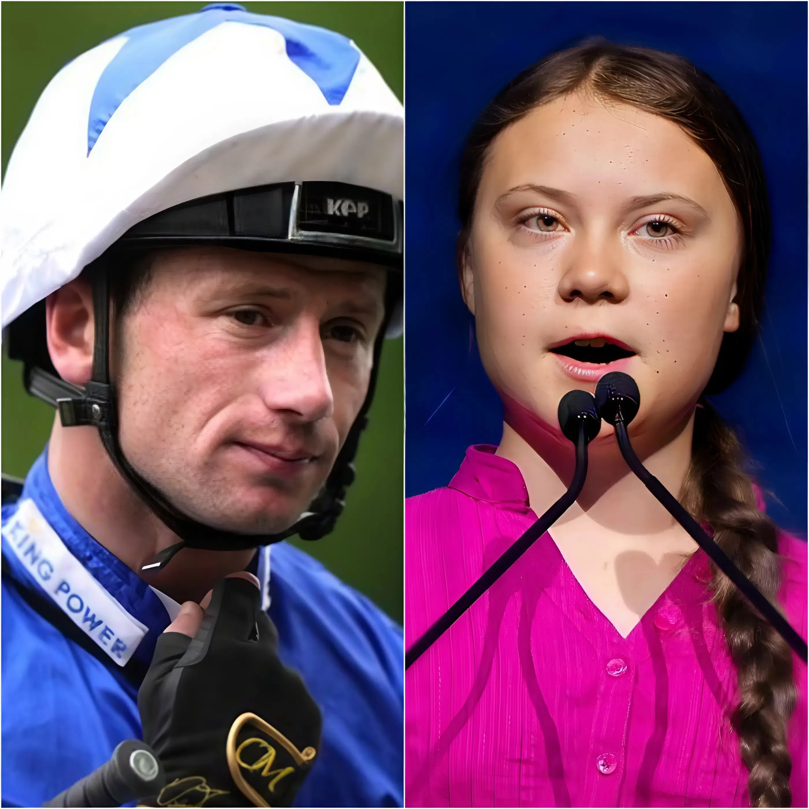 🚨🏇 “SIT DOWN AND LISTEN!” — Oisin Murphy unexpectedly became the center of a global controversy when activist Greta Thunberg publicly criticized him on live television for refusing to participate in a media campaign related to environmental and social issues.