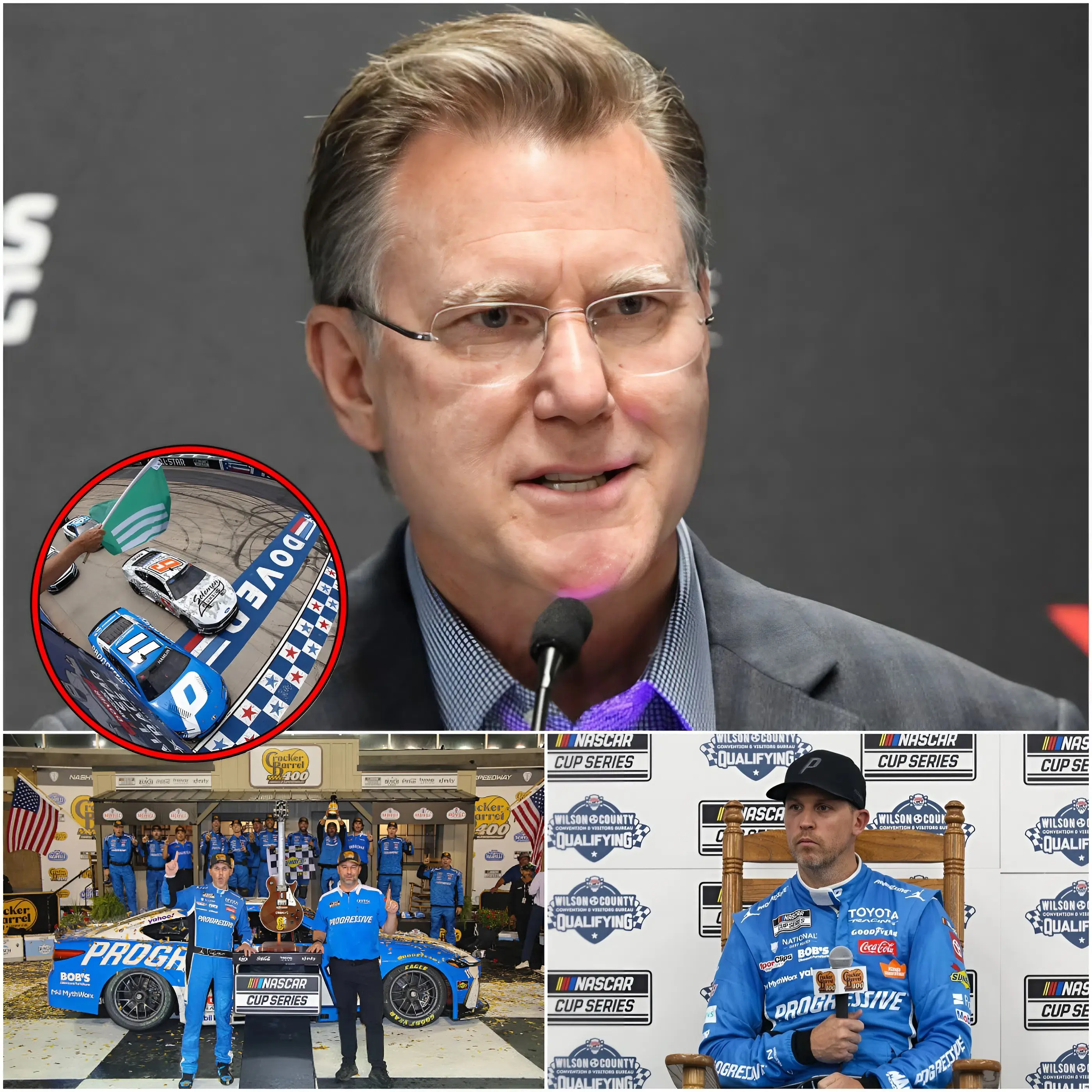 CONFIRMED🔴 NASCAR ANNOUNCES PENALTY after Denny Hamlin's illegal win after allegations of cheating to gain winning advantage at Denny Hamlin wins Cracker Barrel 400 at Nashville!