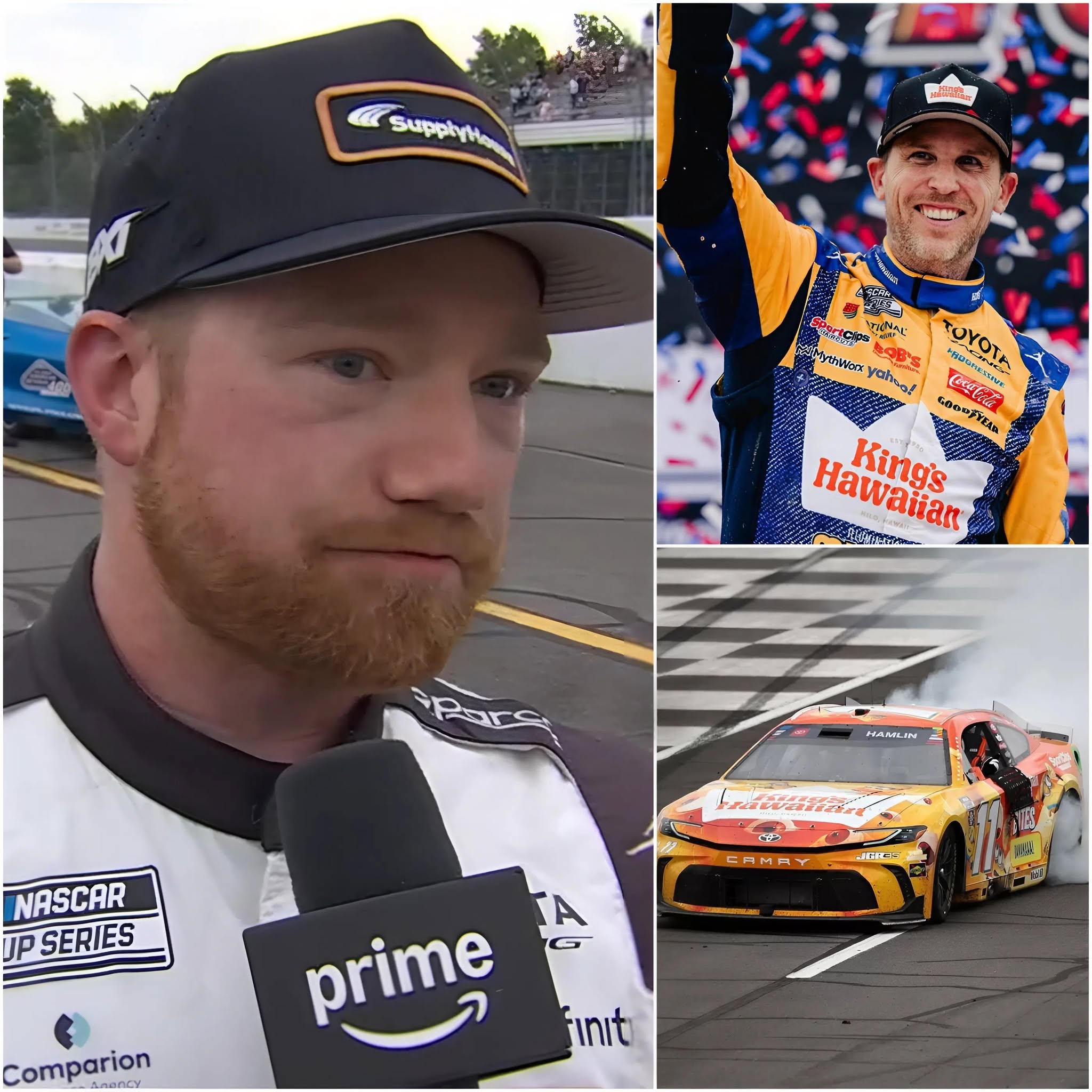 “I KNOW HE CHEATED — THAT VICTORY WAS TRULY SHAMEFUL...” Driver Tyler Reddick has publicly criticized Denny Hamlin following the race at Pocono Raceway. Reddick claimed that he was not beaten by Hamlin in terms of speed or driving skill