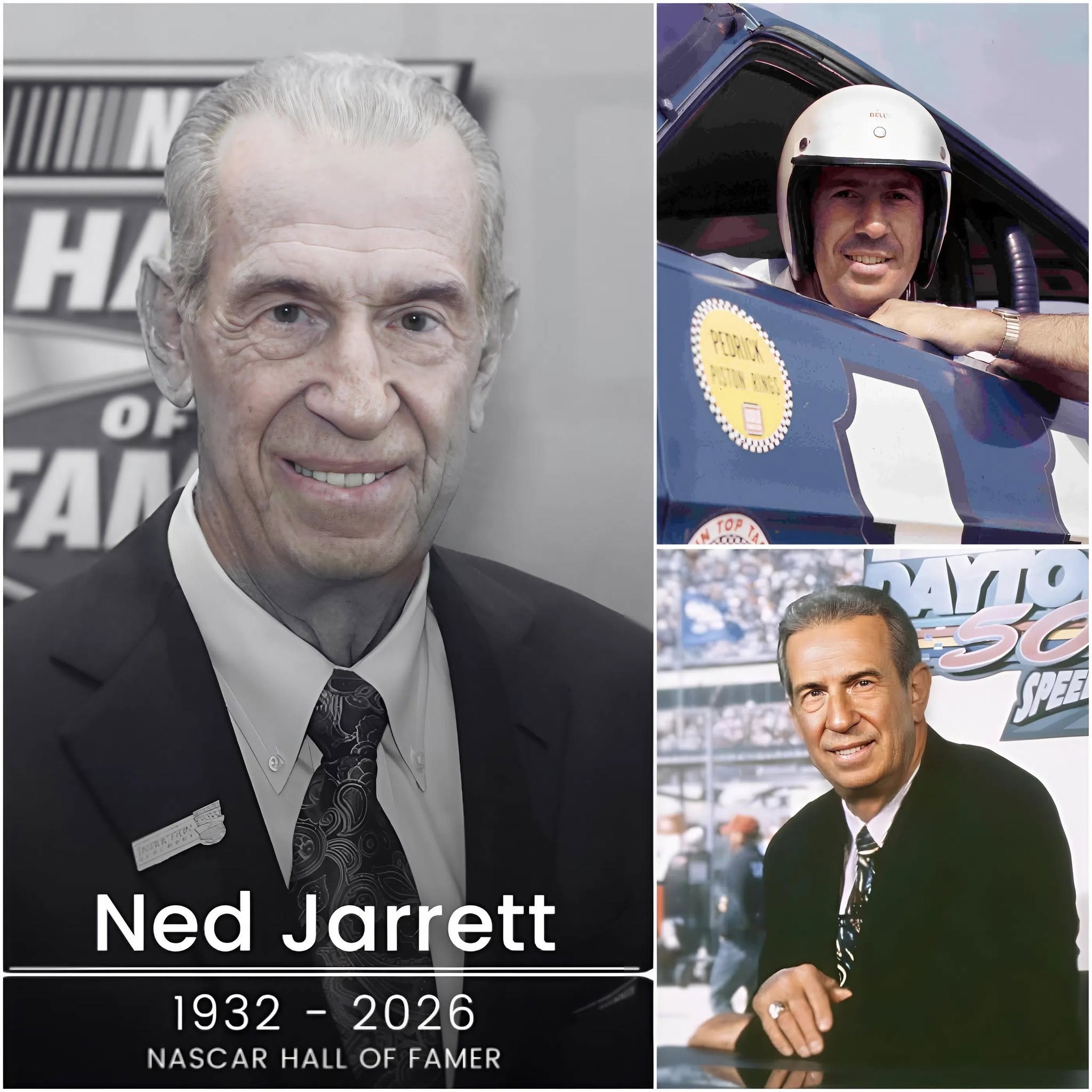 SAD NEWS: We extend our deepest condolences to NASCAR legend Ned Jarrett (93) at this time. Read more in the first comment.