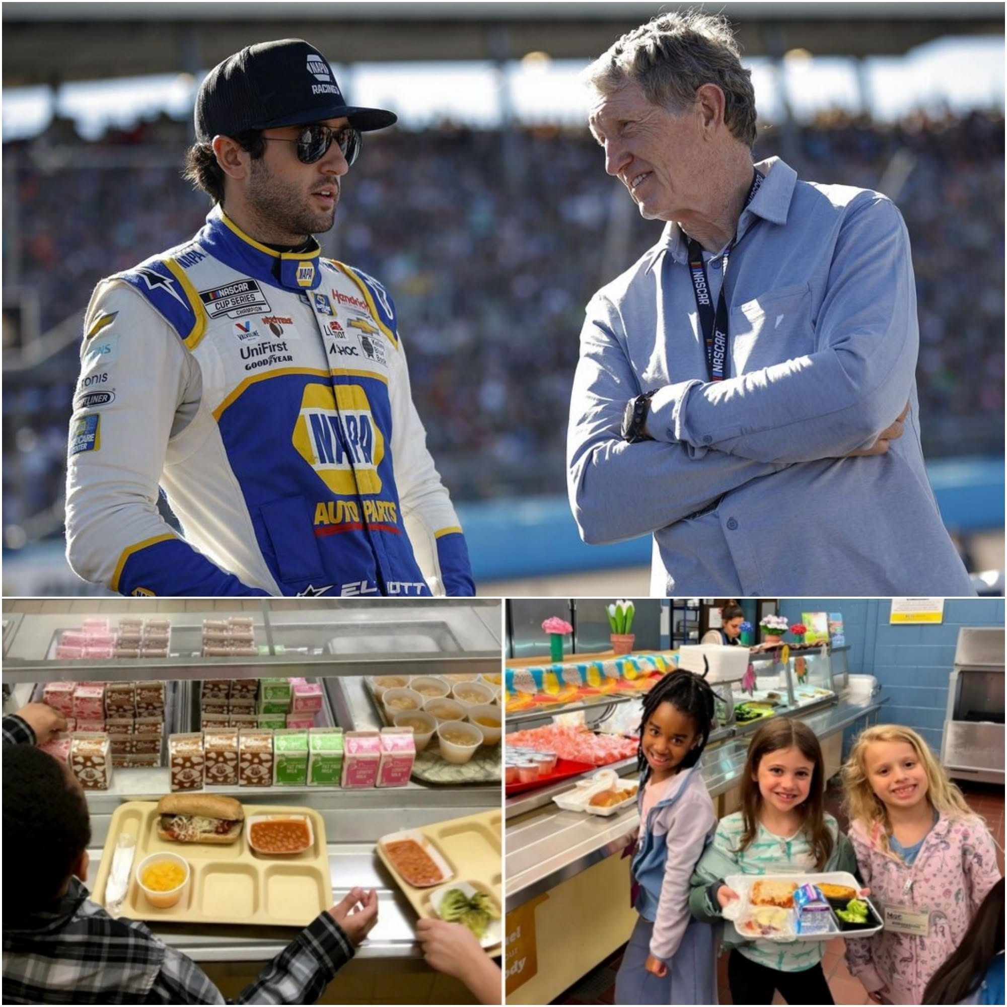 🚨 BREAKING: NASCAR legend Bill Elliott and his son Chase Elliott are being praised for wiping out $667,000 in school lunch debt across 103 schools — calling it “a victory greater than any championship.”