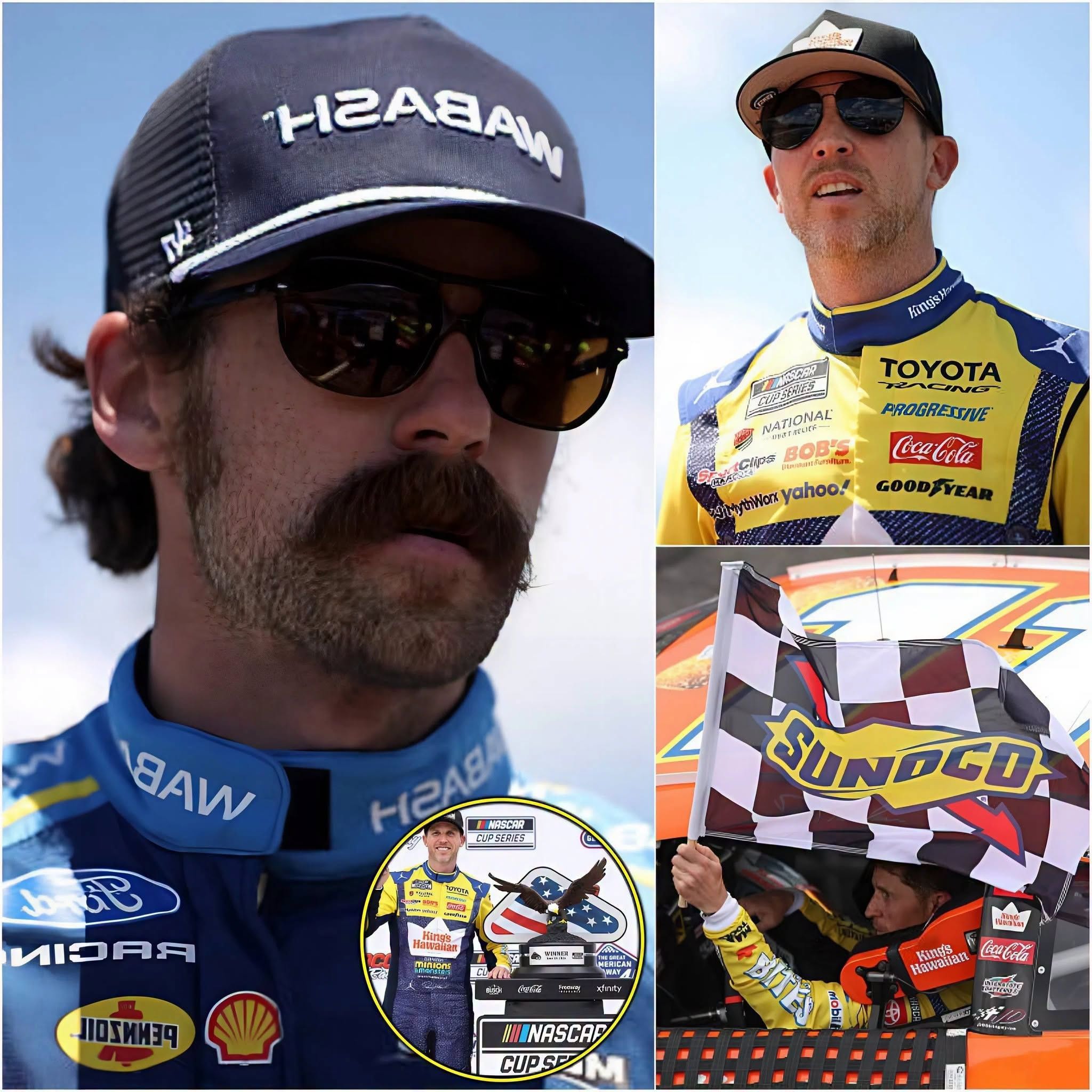🚨DENNY HAMLIN WINS AGAIN… BUT CONTROVERSY ERUPTS!” This is his fourth victory in the 2026 NASCAR Cup Series, but Ryan Blaney is outraged and condemns Denny Hamlin’s actions, calling them cheating, refusing to accept the result, and threatening to file a formal complaint with NASCAR!👇