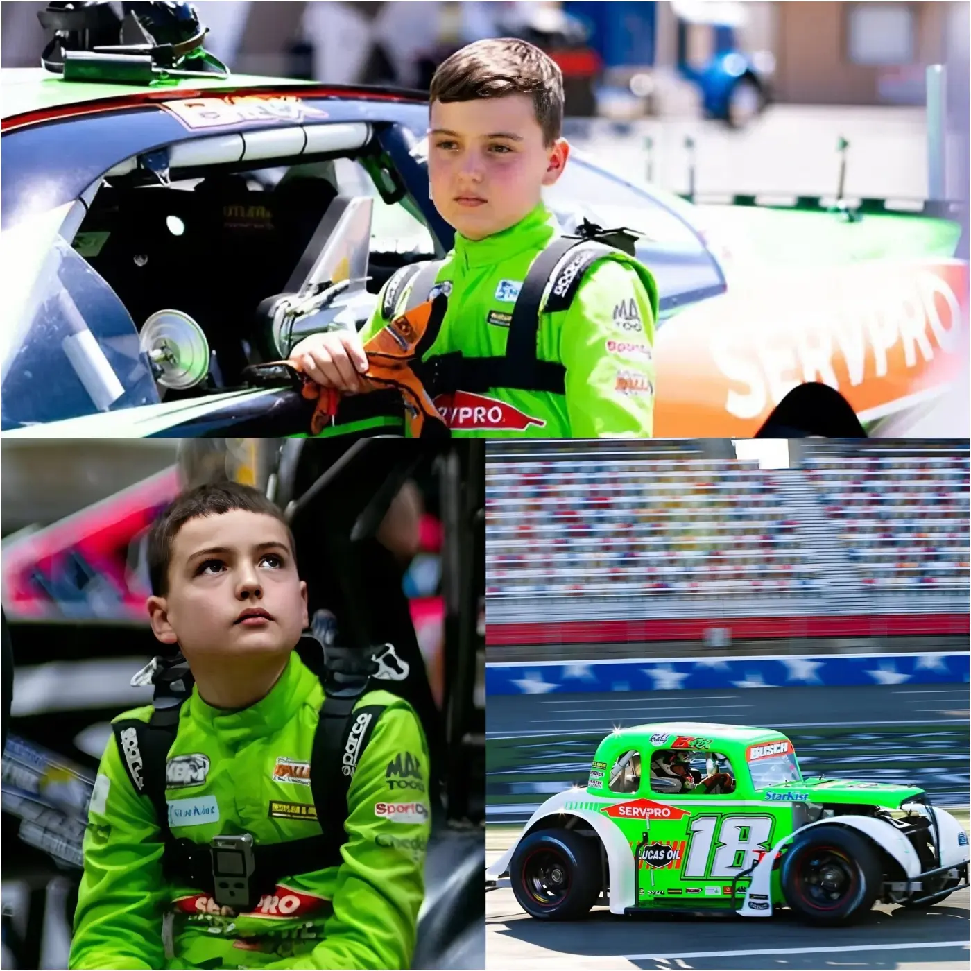 “IS 10 YEARS OLD TOO YOUNG FOR THIS KIND OF PRESSURE?” Few names in American motorsports carry as much recognition as Kyle Busch, and that reality is exactly why so many people are paying attention to his son Brexton Busch ahead of another highly anticipated race weekend at Madera Speedway