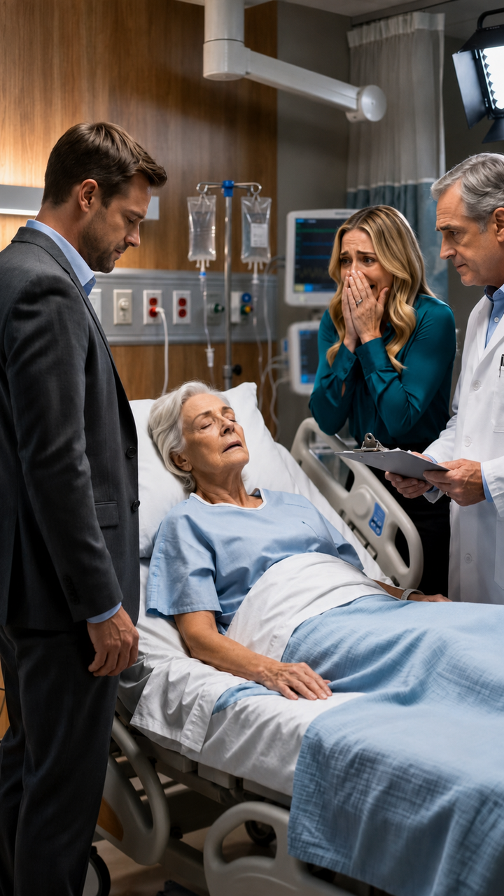 The Greedy Couple Whispered About Their Inheritance Beside Their Mother’s Hospital Bed