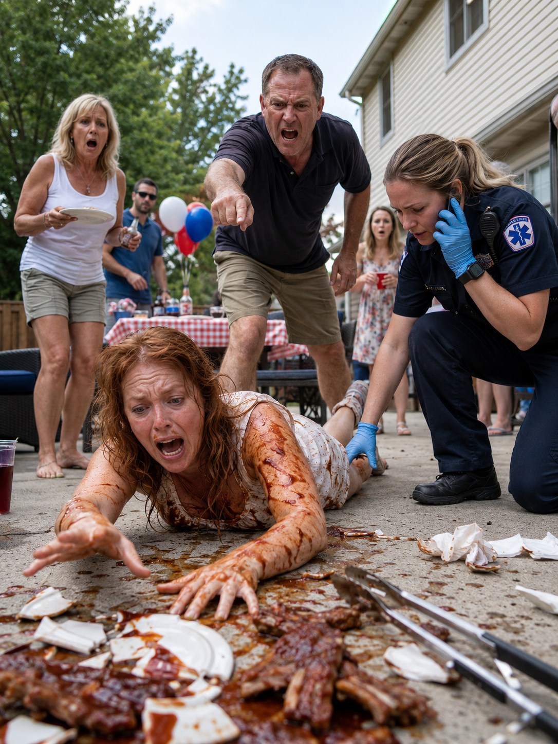 My husband screamed “stop faking it” while I lay paralyzed on our driveway, but when the paramedic tested my legs and asked who made my nightly tea, she quietly called the police before he could explain
