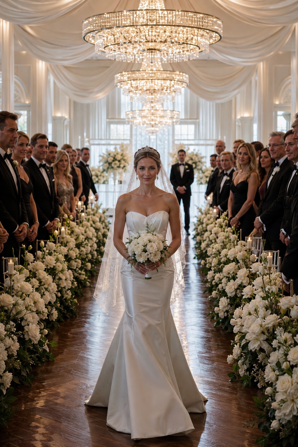 “Walk yourself,” my mom laughed. “Guess that’s what happens when you marry a nobody.” So I did. I gripped my bouquet and walked alone, hearing my parents whisper about how “small” and “embarrassing” my wedding was. They had no idea who was sitting in those chairs. When the doors opened and the mayor stood up, followed by a senator and my superintendent, my parents finally stopped laughing—and realized exactly who their “nobody” really was.