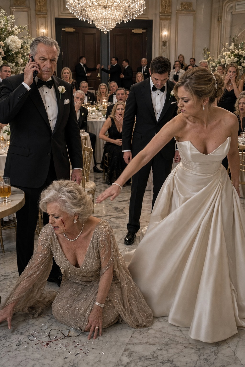 My Son’s Bride Slapped My Wife at Their Luxury Wedding—Then One Phone Call Locked Every Door in the Ballroom