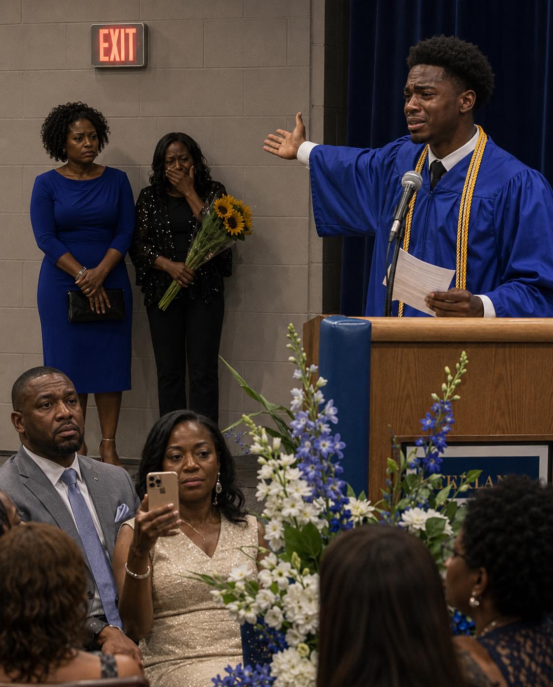 MY EX-HUSBAND’S NEW WIFE THOUGHT SHE COULD PUSH ME TO THE BACK OF MY OWN SON’S GRADUATION — UNTIL MY SON TOOK THE MICROPHONE AND SAID SOMETHING NO ONE IN THE ROOM WAS READY TO HEAR.