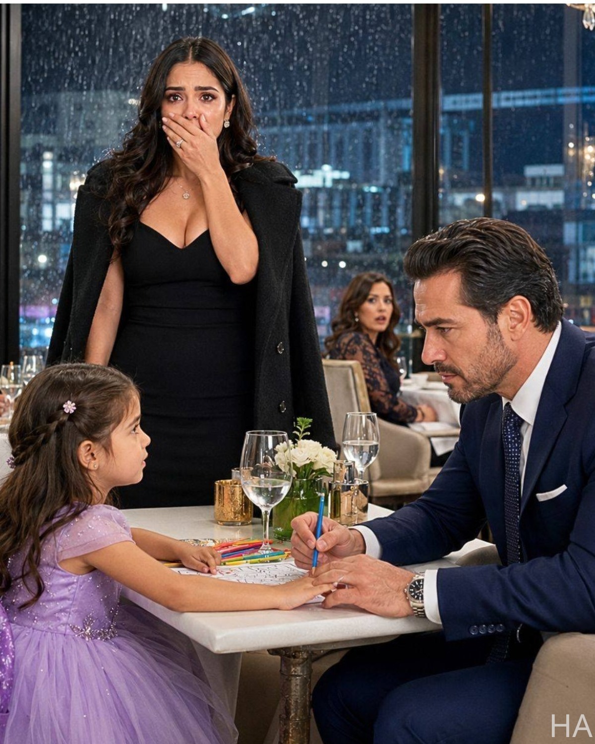 She Took Her Daughter Into a Fancy Restaurant to Escape the Rain—Then the Man She Thought Abandoned Them Asked, “Is She Mine?”