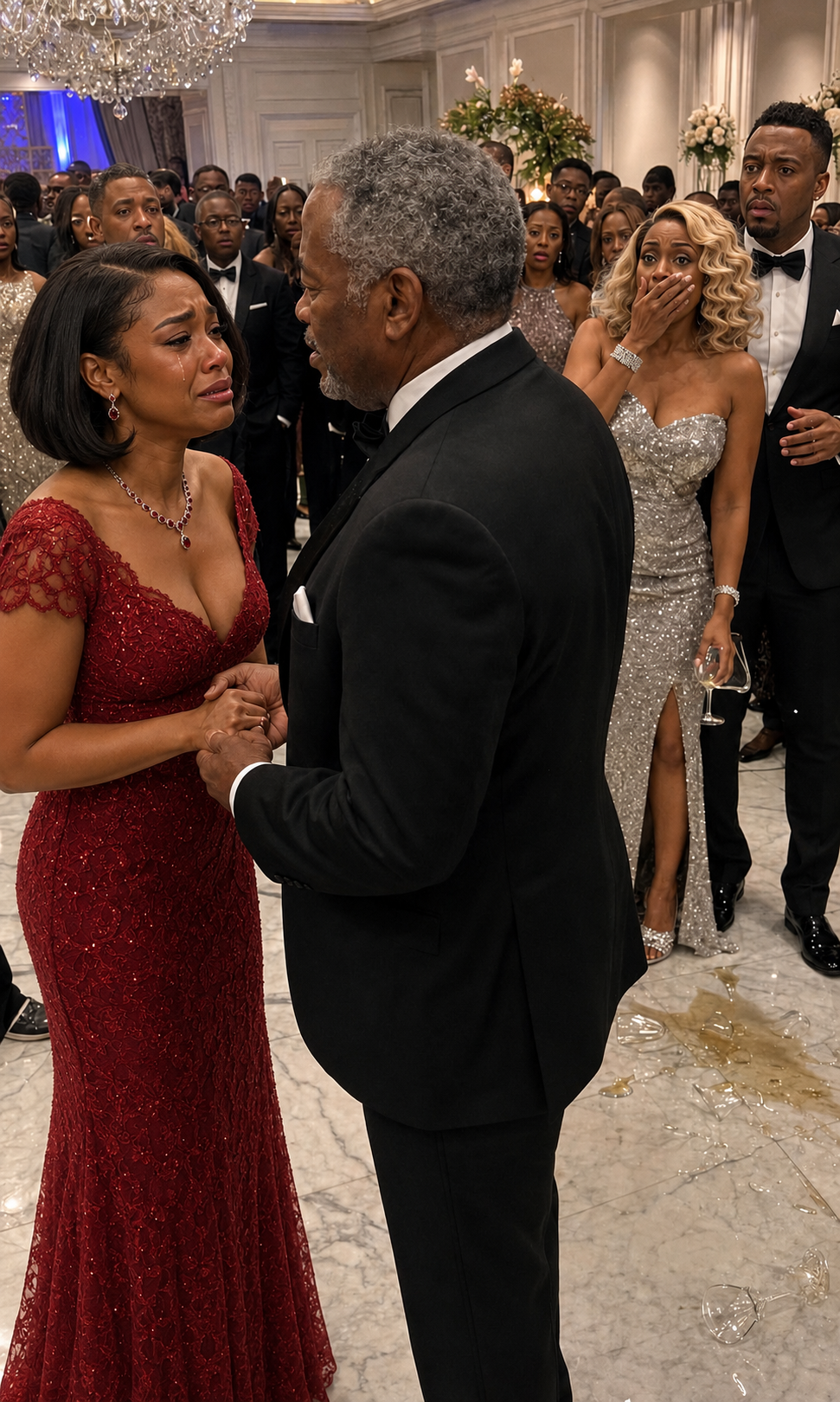 My husband hi:d me at the party because he was embarrassed by my cheap dress… but his career collapsed when his billionaire boss recognized my necklace and fell to his knees, revealing a 30-year-old secret.