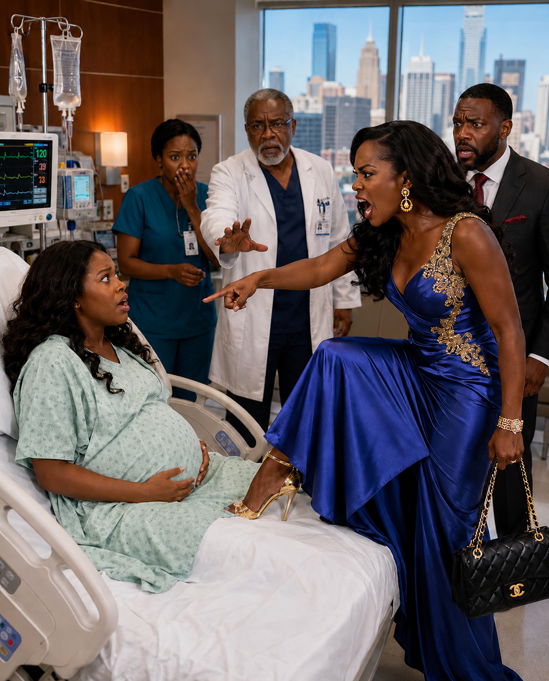 The Mistress Kicked His Pregnant Wife in a Hospital Hallway, but the Billionaire Froze When the Director Said, “Touch My Niece Again.” – News