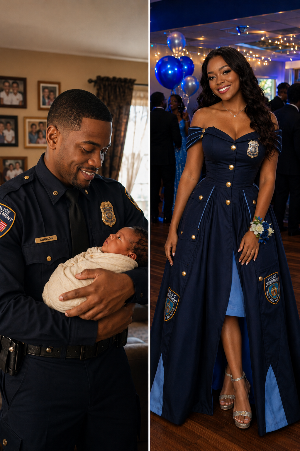 My Daughter Made Her Prom Dress Out of Her Late Dad's Uniform – When Her Mean Classmate Poured Punch on It, the Girl's Mother Grabbed the Mic and Said Something That Froze the Whole Gym