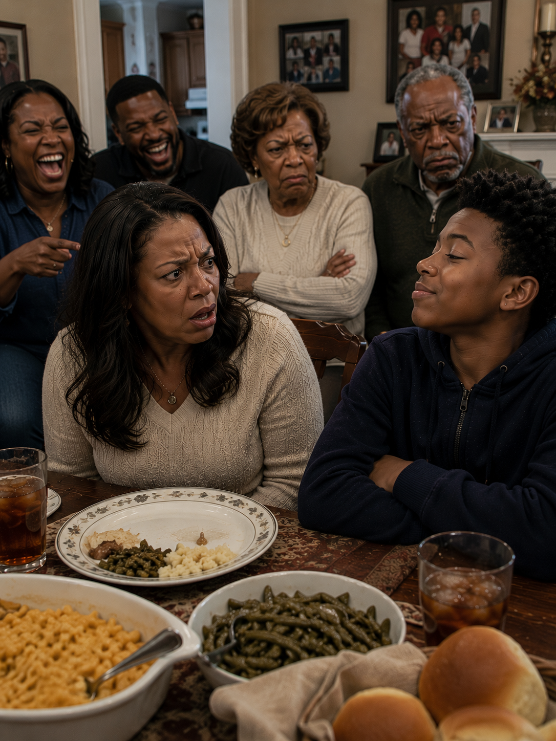 My sister’s son spit into my plate at dinner and said, “Dad says you deserve it.” Everyone laughed. I quietly got up and left. That night,