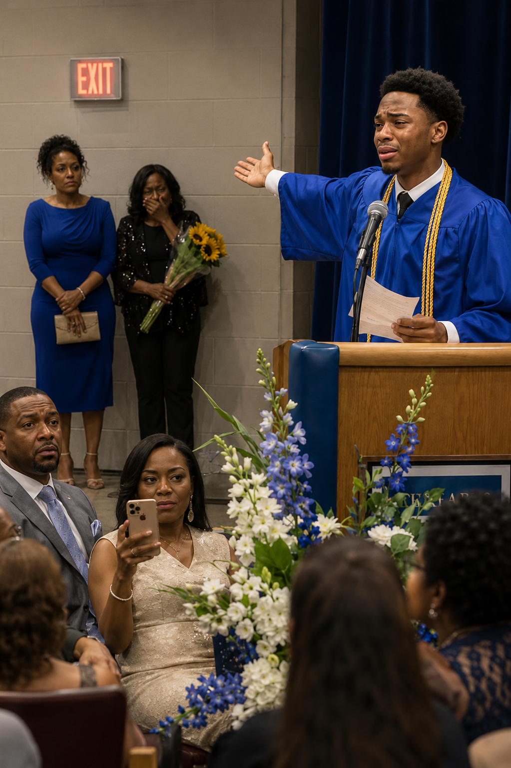 MY EX-HUSBAND’S NEW WIFE THOUGHT SHE COULD PUSH ME TO THE BACK OF MY OWN SON’S GRADUATION — UNTIL MY SON TOOK THE MICROPHONE AND SAID SOMETHING NO ONE IN THE ROOM WAS READY TO HEAR.