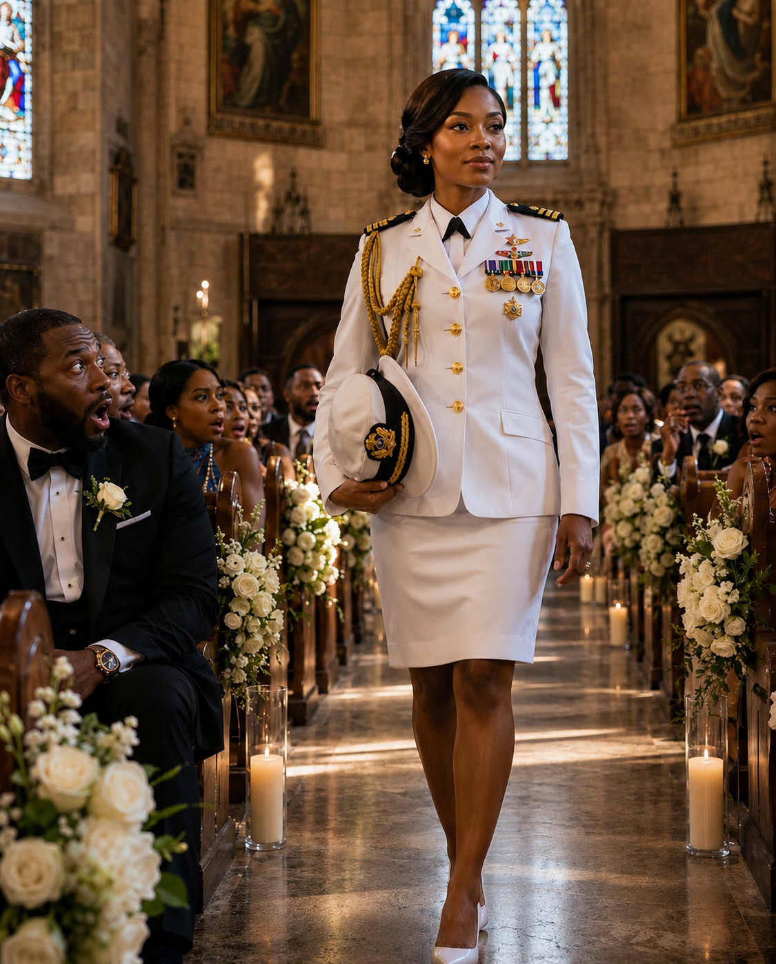 They destroyed her four wedding dresses hours before the wedding out of pure envy, but she arrived at the altar wearing something that made her own bl00d tremble with shame.