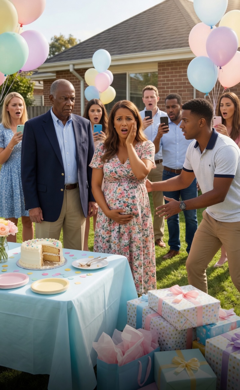 My father-in-law slapped me at the baby shower, calling me 'defective.' He didn't know I was 11 weeks pregnant. The room went silent. Phones started recording. Hours later, I was in the ER. By morning, my husband had to make a choice — his father or his child. - True Stories
