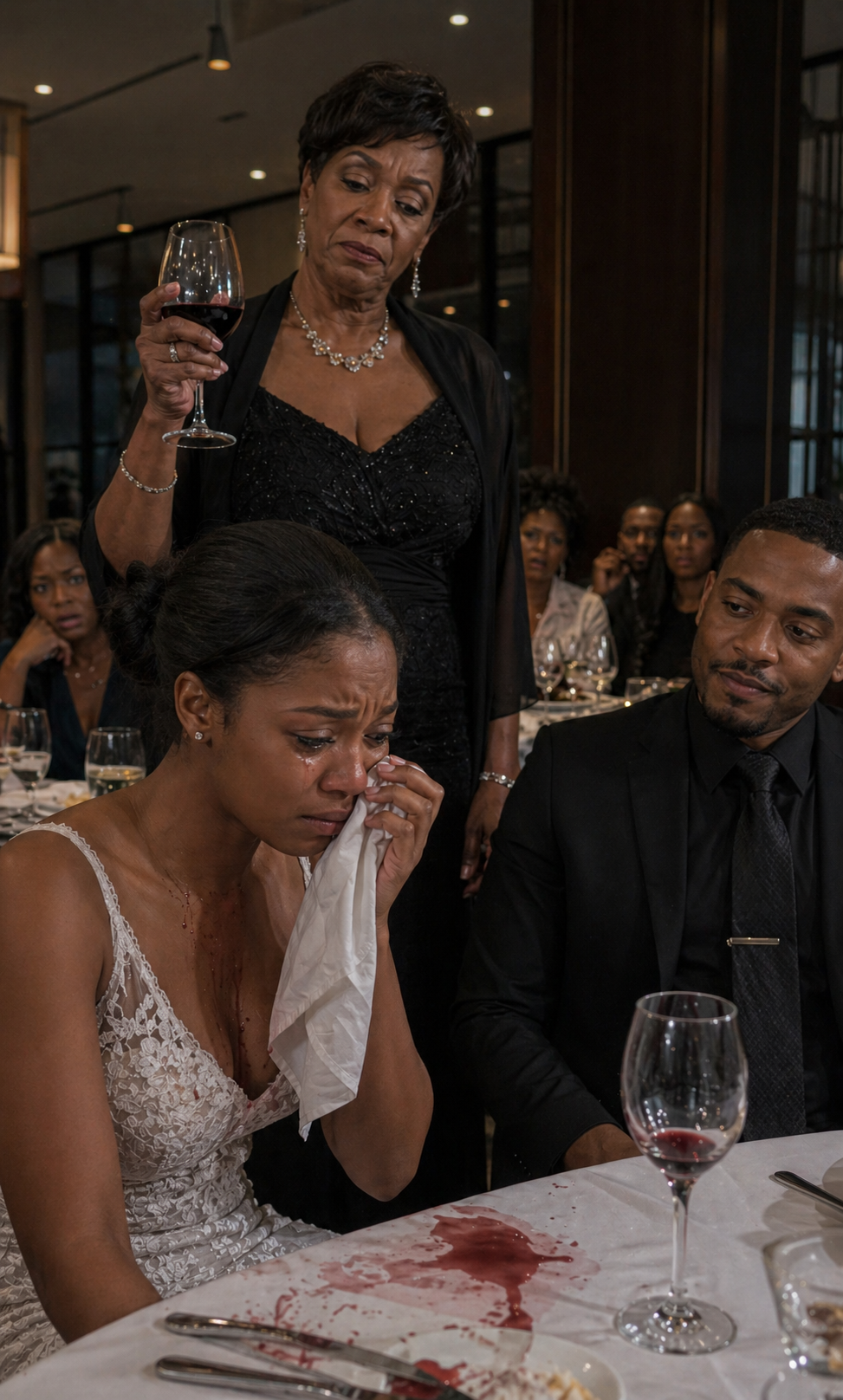 At my very first meeting with my fiancé’s family, his mother suddenly flung a glass of wine in my face and mocked me, sneering, “Just cleaning off the poor. If you want to marry my son, hand over $100,000 right now.” When I turned to him for support, I saw him grinning right alongside her.