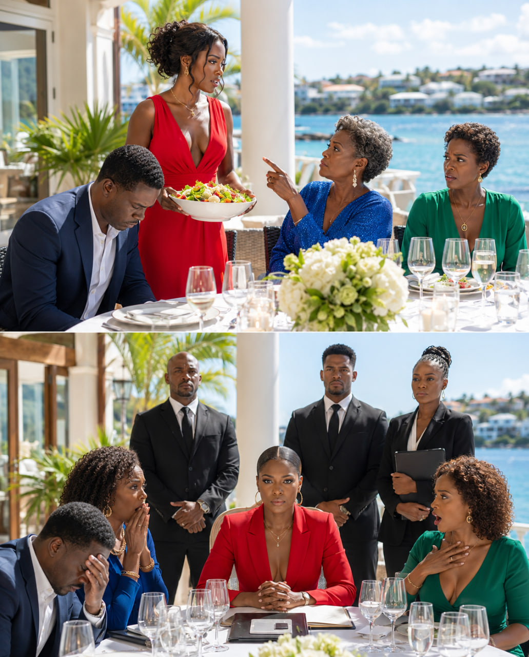 I set the salad down and started to sit. My mother-in-law sneered, “the help doesn’t eat with family.” I looked her d3ad in the eye and said, “good to know, because… the help owns this resort.” . new