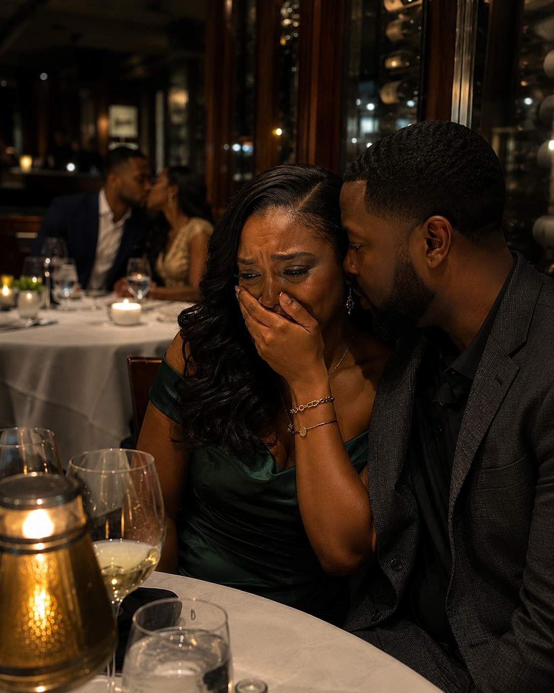 My husband texted me: “I’m stuck at work. Happy 2nd anniversary, babe.” But I was sitting two tables away… watching him kissing another woman. Just as I was about to confront him, a stranger stopped me and whispered, “Stay calm… the real show’s about to start.” And what happened next…