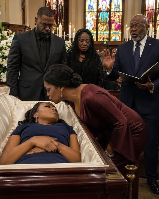 At my daughter’s funeral, her husband’s mistress leaned close and whispered, “I won”… until the lawyer stepped forward, asked for silence, and began reading the will.