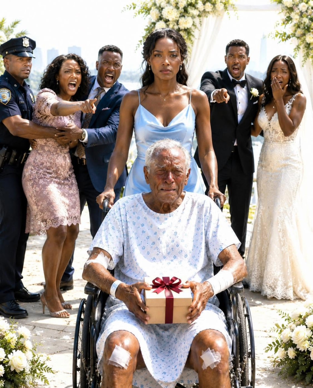 My grandfather flew six hours to attend my brother’s wedding—but my parents sat him behind the trash cans. My mother hissed, ‘That old beggar will embarrass us.’
