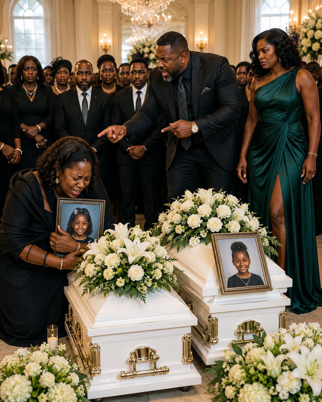 At My Twins’ Funeral, My Husband Whispered That God Took Them Because of Me — Then Detectives Walked Into the Chapel.352