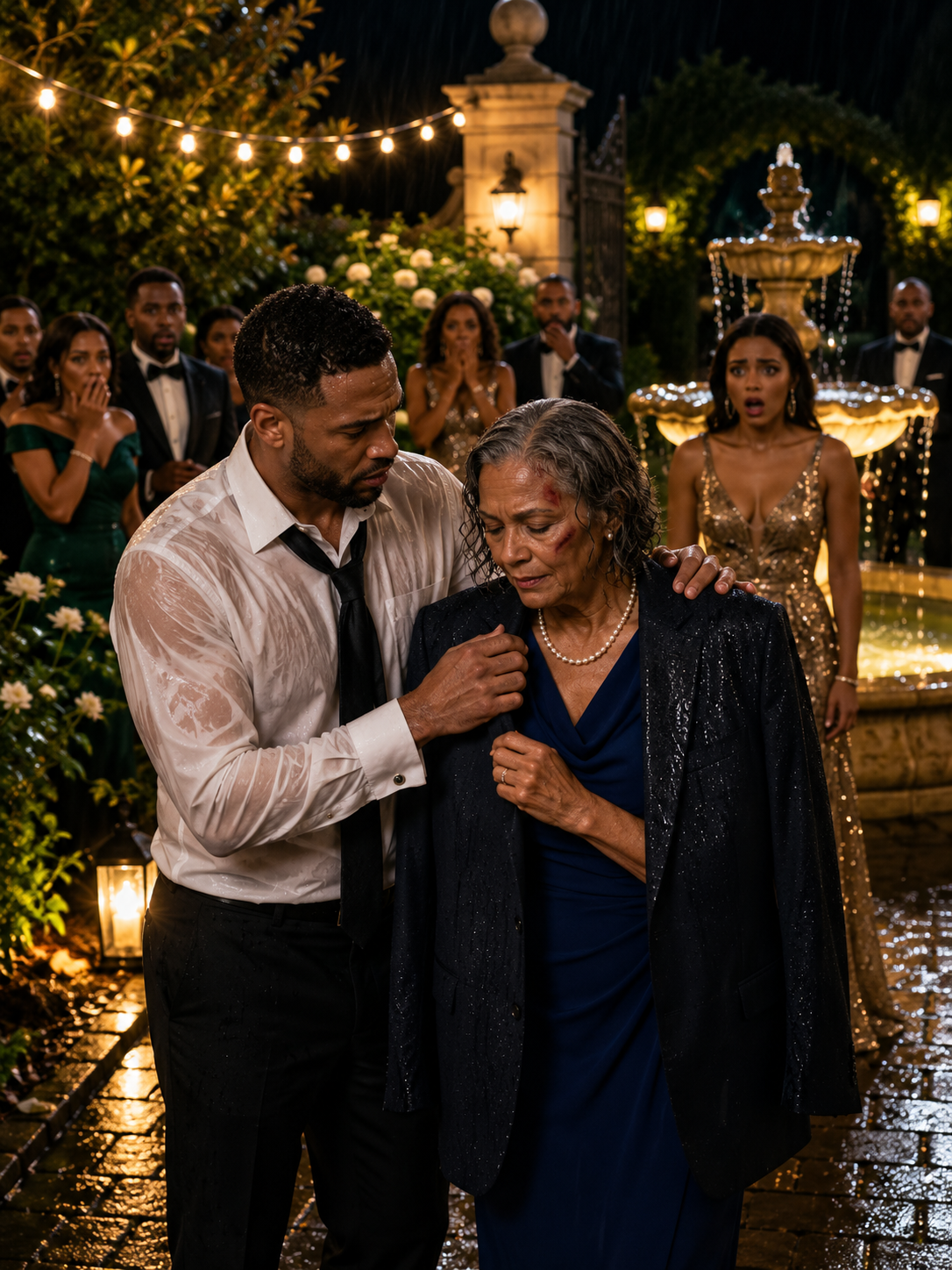 My fiancée shoved my mother into a fountain in front of two hundred guests, then laughed as if she had spilled champagne instead of blood.