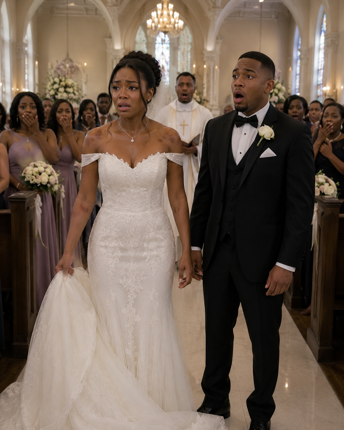 At the wedding altar, the groom squeezed my hand and sneered, “From today on, you belong to me. Know your place.”