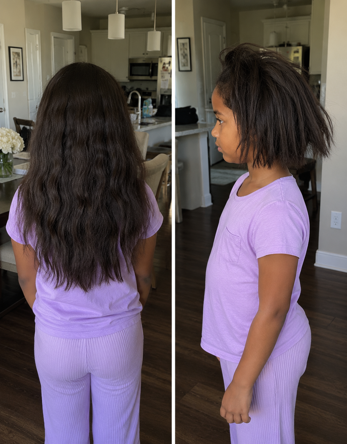 My 10-Year-Old Came Home from School with Her Waist-Length Hair Chopped Off – Her 4-Word Explanation Left Us Both in Tears