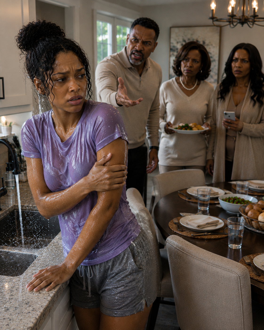 I visited my daughter without notice and was stunned! Her mother-in-law and husband were sitting and eating while she was washing dishes, shivering from the cold.