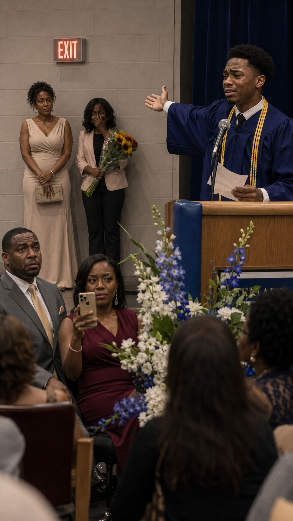 MY EX-HUSBAND’S NEW WIFE THOUGHT SHE COULD PUSH ME TO THE BACK OF MY OWN SON’S GRADUATION — UNTIL MY SON TOOK THE MICROPHONE AND SAID SOMETHING NO ONE IN THE ROOM WAS READY TO HEAR.