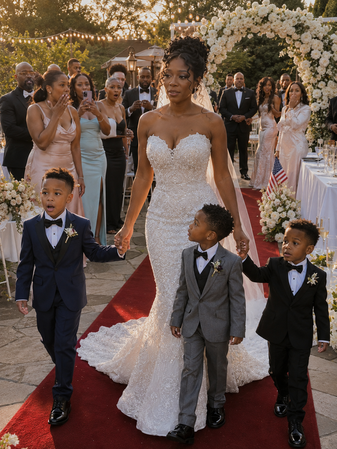 I took my 5-year-old triplets to my millionaire ex-husband's wedding and his family's reaction was chilling.