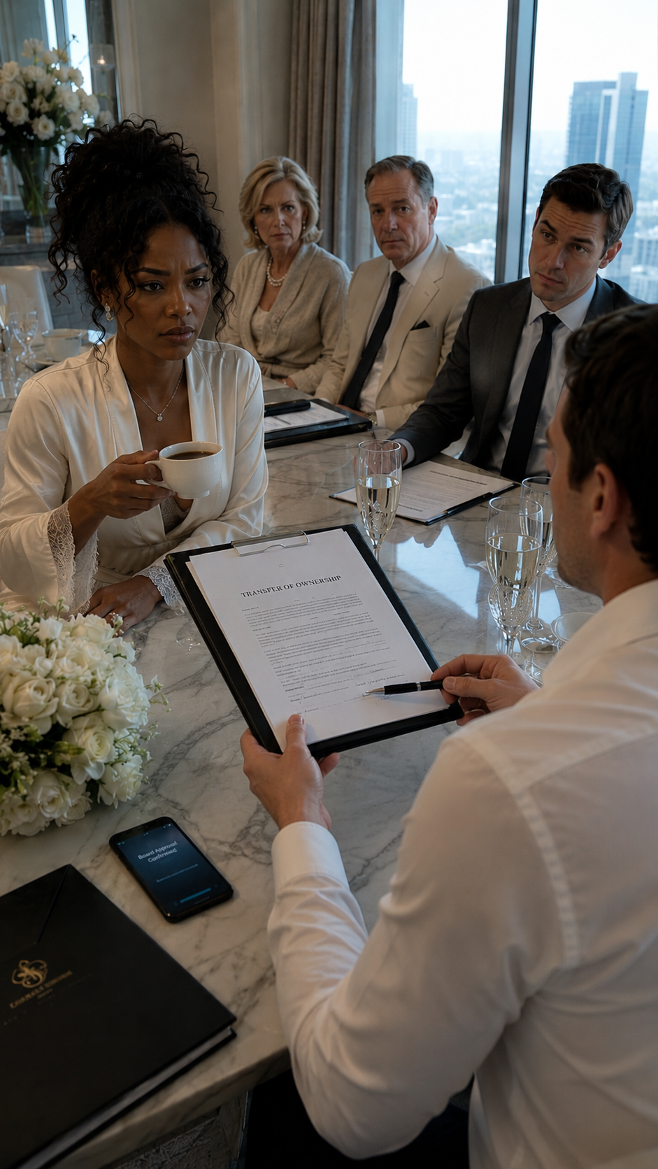 The morning after our wedding, my husband brought a notary to breakfast so he could take control of the company my grandmother had built from absolutely nothing.