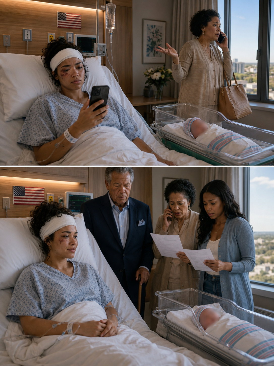After my car a:ccident, Mom refused to take my six-week-old baby, saying, “Your sister never has these emergencies.” She went on a Caribbean cruise. From my hospital bed, I hired care and stopped the $4,500-a-month support I had paid for nine years—$486,000. Hours later, Grandpa walked in and said…