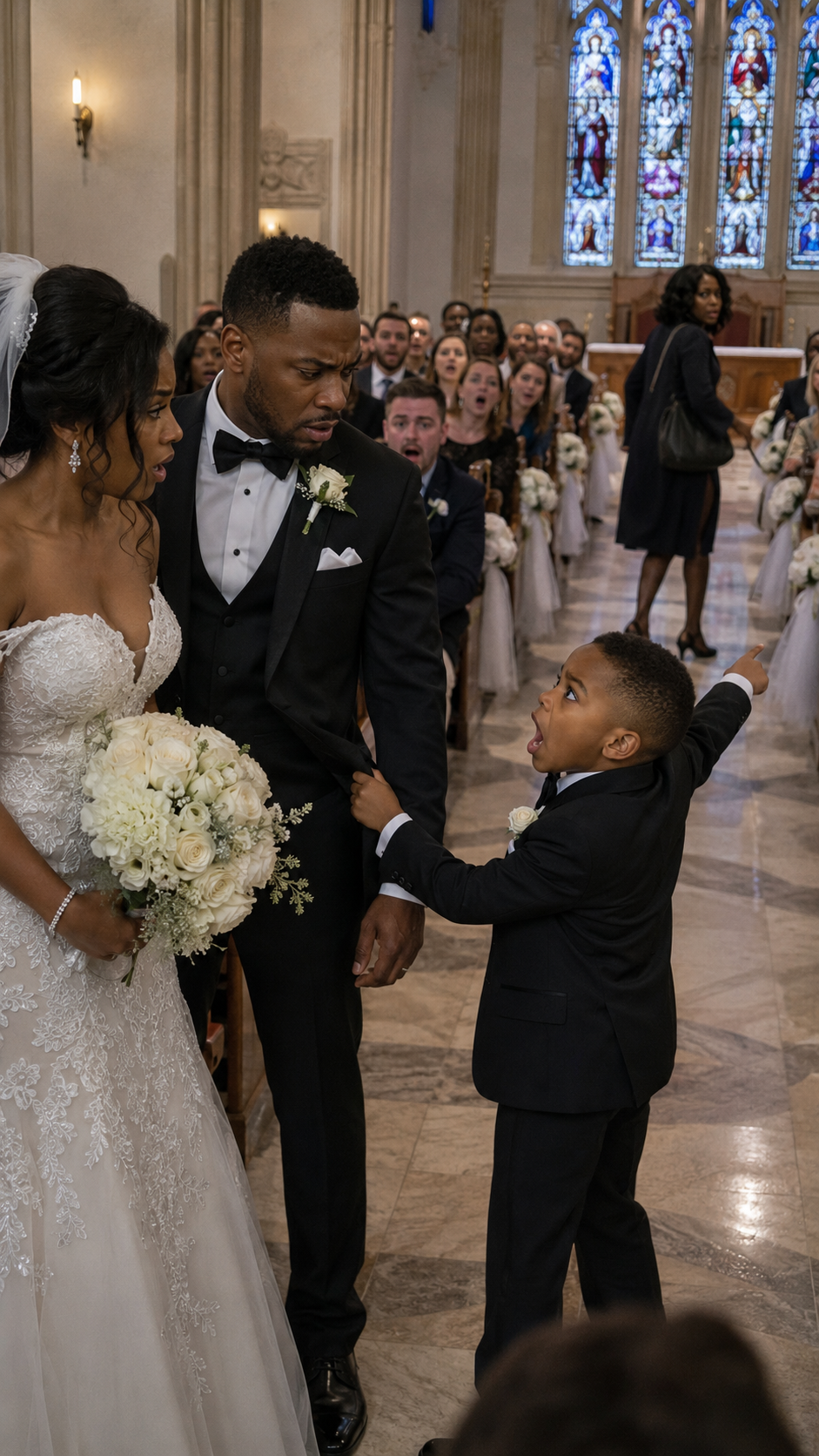 On Our Wedding Day, My Fiancé's 5-Year-Old Son Ran to the Altar and Shouted, 'Dad, You Already Have a Wife!' and Pointed at a Woman Sitting in the Back Row