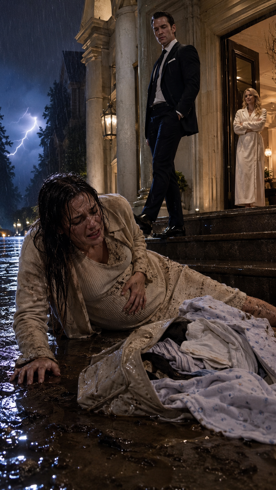Her Husband Threw His Nine-Month-Pregnant Wife Into the Mud for His Mistress… But Her Billionaire Father and the Police Were Already at the Door