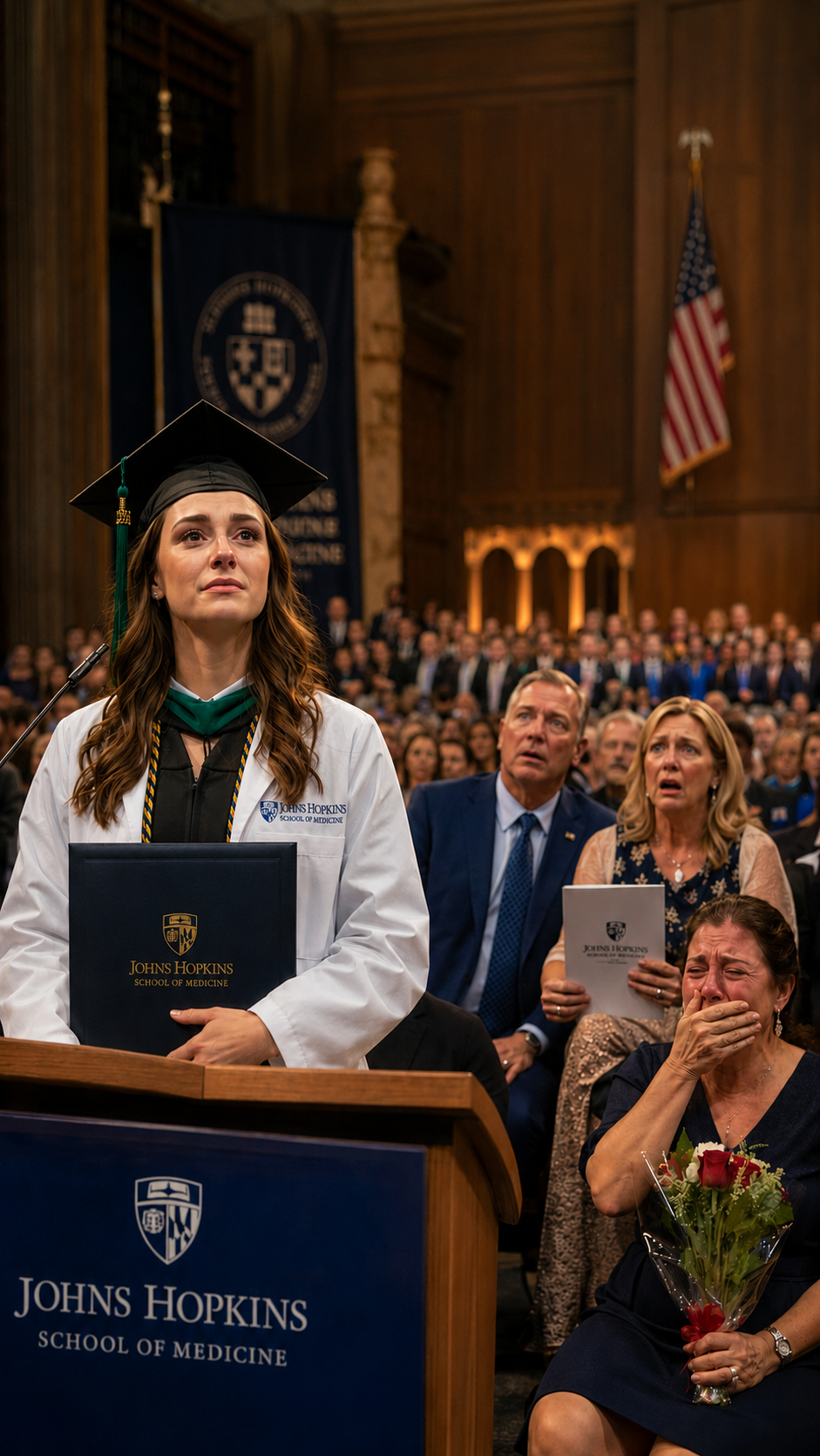 My Parents Abandoned Me At The Hospital At 13 – Mom Froze When The Dean Announced My Name As