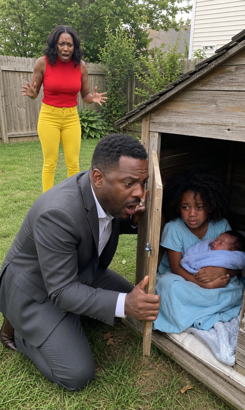 I Opened The Backyard Doghouse And Found My Two Children Hiding Inside—My 7-Year-Old Daughter Whispered “Dad…” Like She Wasn’t Sure I’d Come Back… And What The Security Cameras Revealed About My Wife Changed Everything I Thought I Knew About My Own Home
