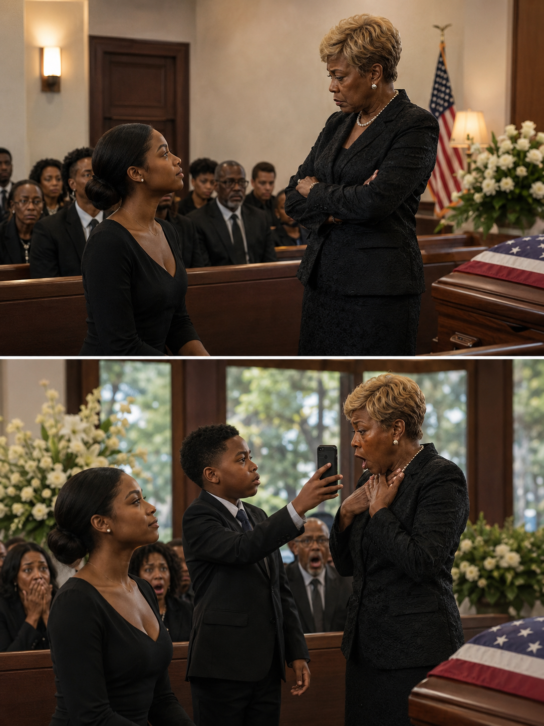At my husband’s funeral, his mother fixed her gaze on me and said with chilling calm, “Better he’s gone now than forced to live with the embarrassment she brought him.”