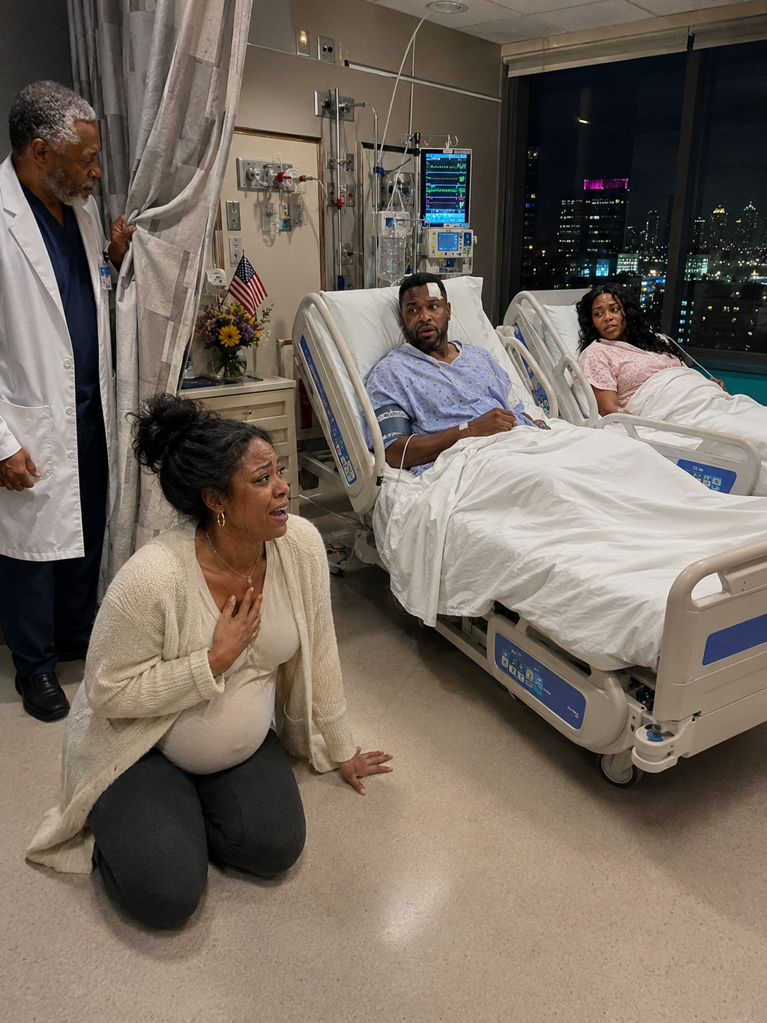 At 3 a.m., I got a call from a police officer: “Your husband is in the hospital. We found him with a woman.” When I arrived, the doctor warned me, “Ma’am, what you’re about to see may shock you.” He pulled back the curtain— and I dropped to my knees the moment I saw what was there.
